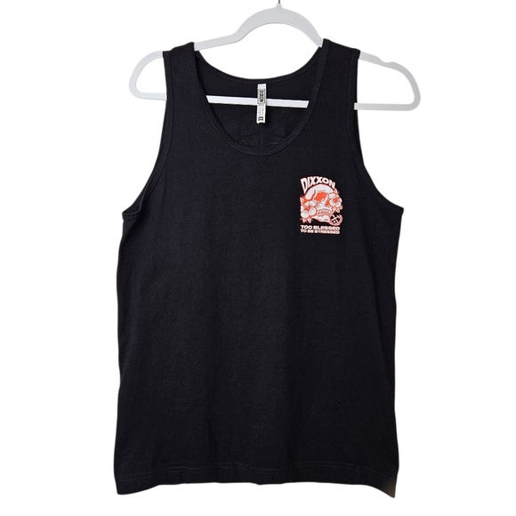 DIXXON Mens Black Tank Top Too Blessed Skull S - Picture 2 of 7